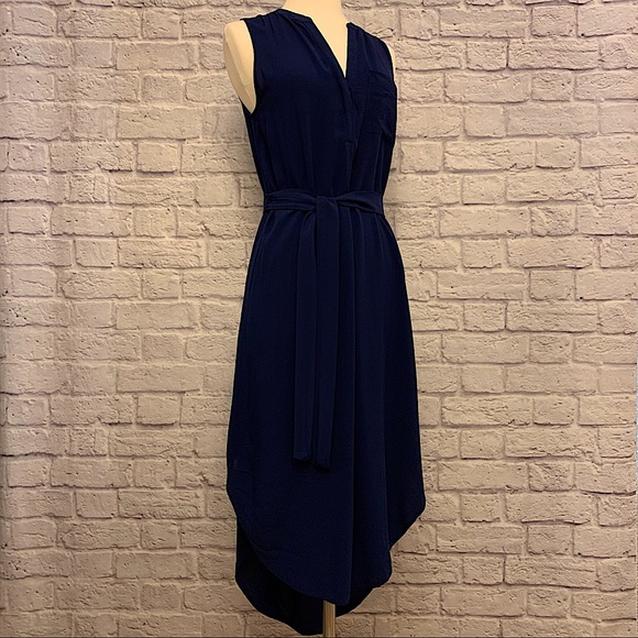 a.n.a. Sleeveless Henley Hi-Low Dress - Picture 1 of 14